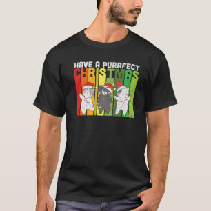 T-shirt Ayez Un Pajama Pj Cat Feu Feu De Noël