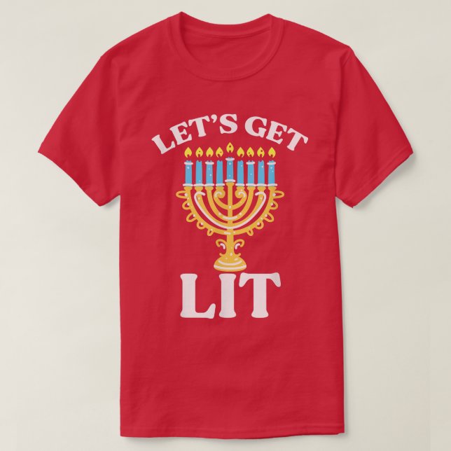 T-shirt Ayons des Hanoukka Chemise Juif Menorah Juif Ch (Design devant)