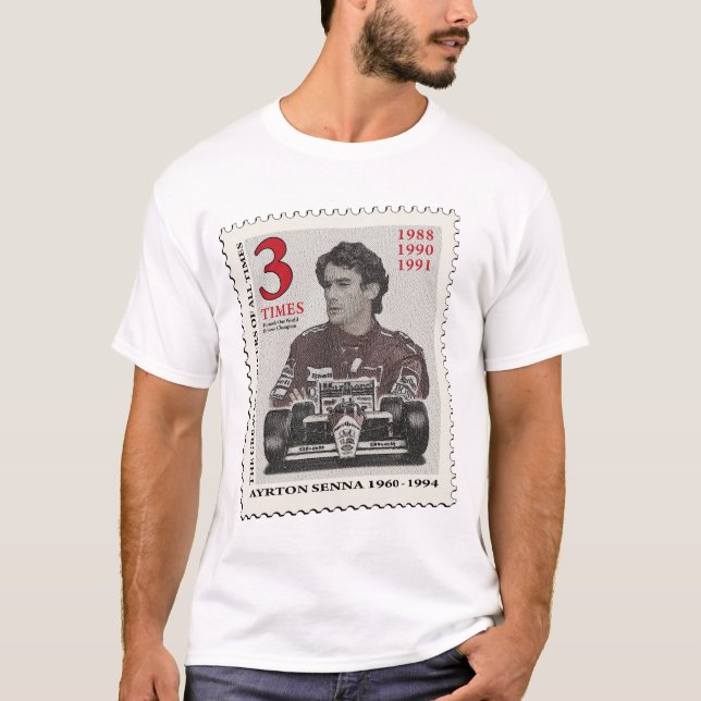 T-shirt Ayrton Senna Stamp (Devant)