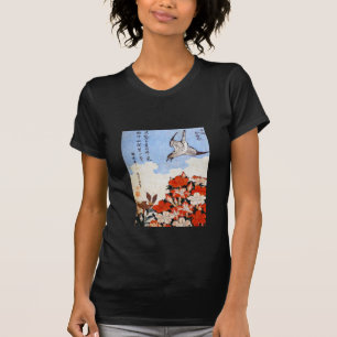 T-shirt Azalées et moineau, Katsushika Hokusai