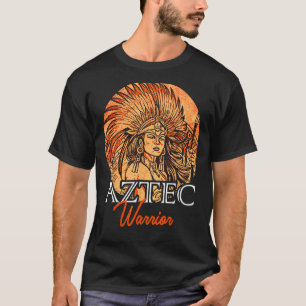 T-shirt Aztec Guerrier Roi Mexicain Art Amérindien Mayas