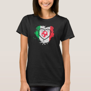 T-shirt Azzurri I Love Soccer Et Italia Nazionale Italien