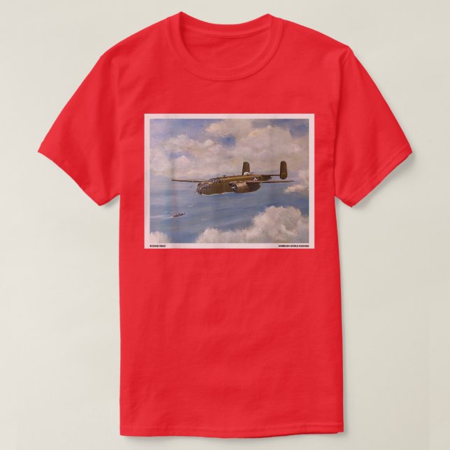 T-shirt B25 Mitchell Plan 2ÈME GUERRE MONDIALE Peinture de (Design devant)