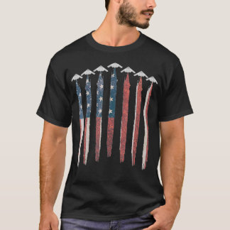T-shirt B2 Bombe furtive Avion USA Drapeau B2 4 juillet