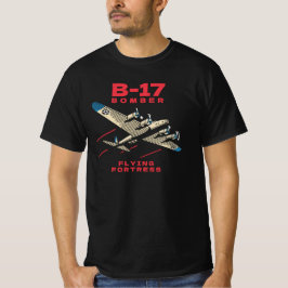 T-shirt B-17 Bomber WW2 Plane Retro