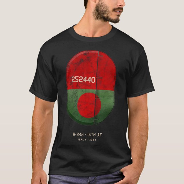 T-shirt B 24 Liberator 2ÈME GUERRE MONDIALE Italie (Devant)