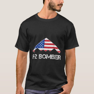 T-shirt B-2 Spirit Stealth Bomber Flag Usa Military Aircra