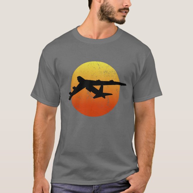 T-shirt B-52 Stratoforteresse Silhouette Sunset Bomber B52 (Devant)