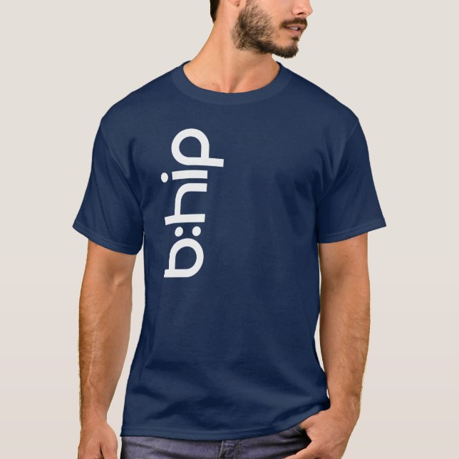 T-shirt b : chemise verticale de hanche - marine (Devant)