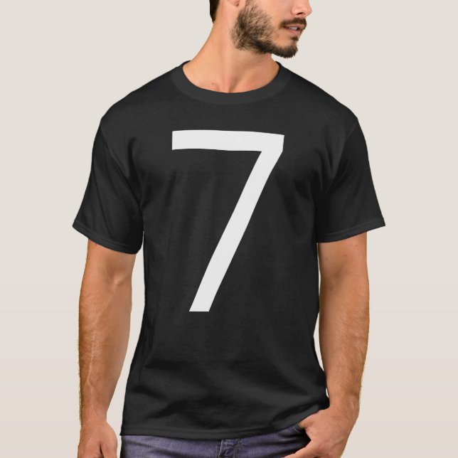 T-shirt B Day Number 7 Monogram Poppins Font Initial Alpha (Devant)