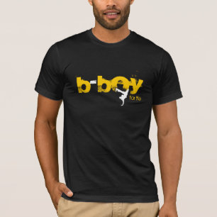 T-shirt b-garçon pendant la vie (blanc, jaune)