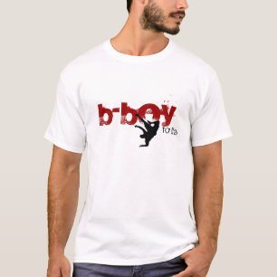 T-shirt b-garçon pendant la vie (rouge, noir)