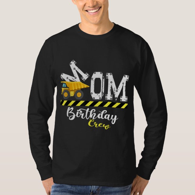 T-shirt B - Jour de fête Maman Anniversaire de constructio (Devant)