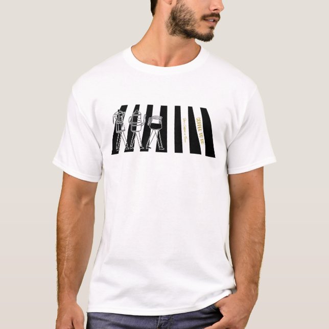 T-shirt B & W Trois Cafetière Cafetière Cafetière Gratuit (Devant)