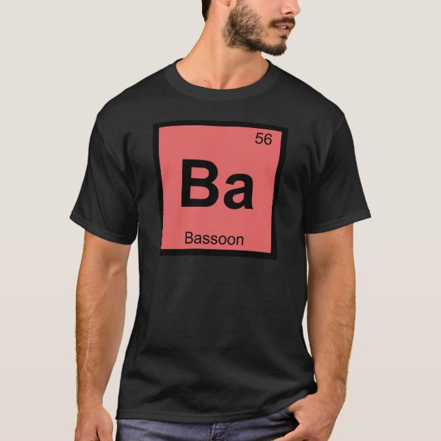 T-shirt Ba - Symbole périodique de la chimie musicale de B (Devant)