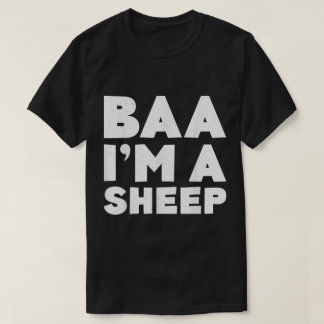 T-shirt Baa je suis un mouton Création de texte drôle