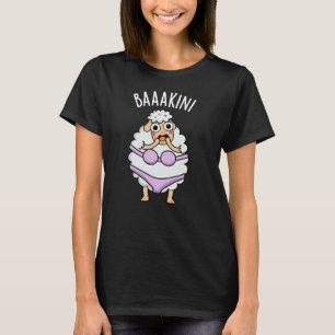 T-shirt Baa-kini Funny Bikini Pun Dark BG