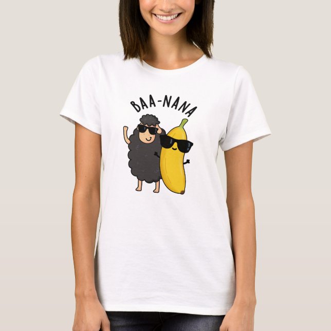 T-shirt Baa-nana Funny Banana Puns (Devant)