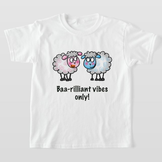T-shirt Baa-rilliant - Cute Cartoon Sheep Pair (Poser)