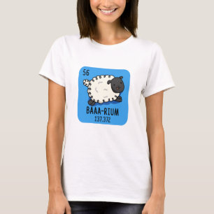T-shirt Baa-rium Funny Sheep Chimie Pun