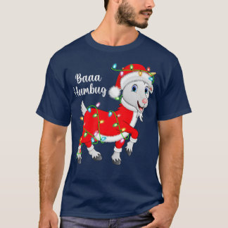 T-shirt Baaa Humbug Goût Lover Noël Lumières Père Noël Chè