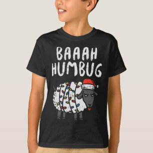 T-shirt Baaah Humbug Sheep Xmas Lumières Amusant Anti Chri