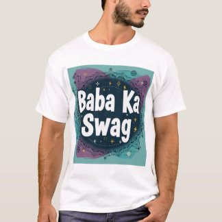 T-shirt Baba Ka Swag | Graphique Abstrait Hindi Gras 