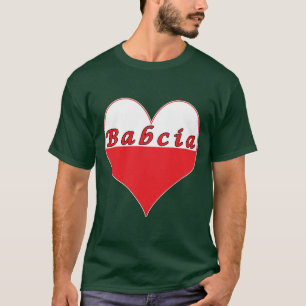 T-shirt Babcia Coeur polonais