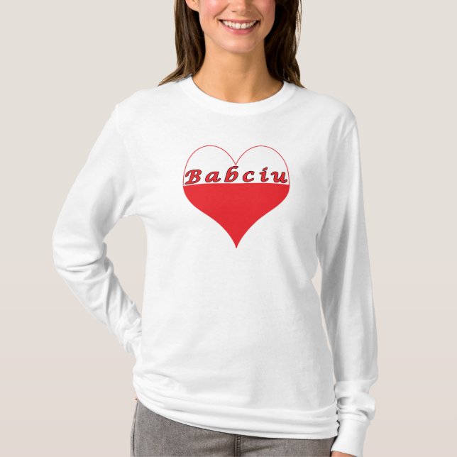 T-shirt Babciu Coeur polonais (Devant)