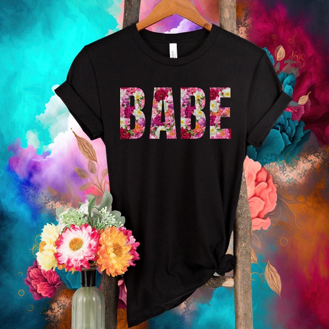 T-shirt Babe Floral Fête des mariées-Bachelorette Party-Ma (Créateur téléchargé)