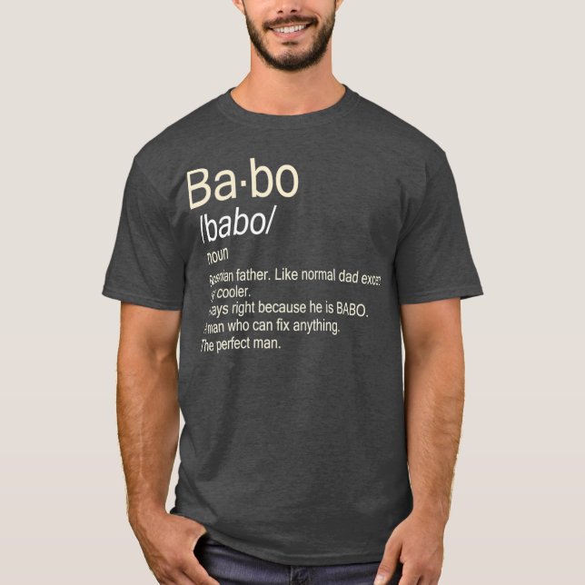 T-shirt Babo papa bosniaque (Devant)