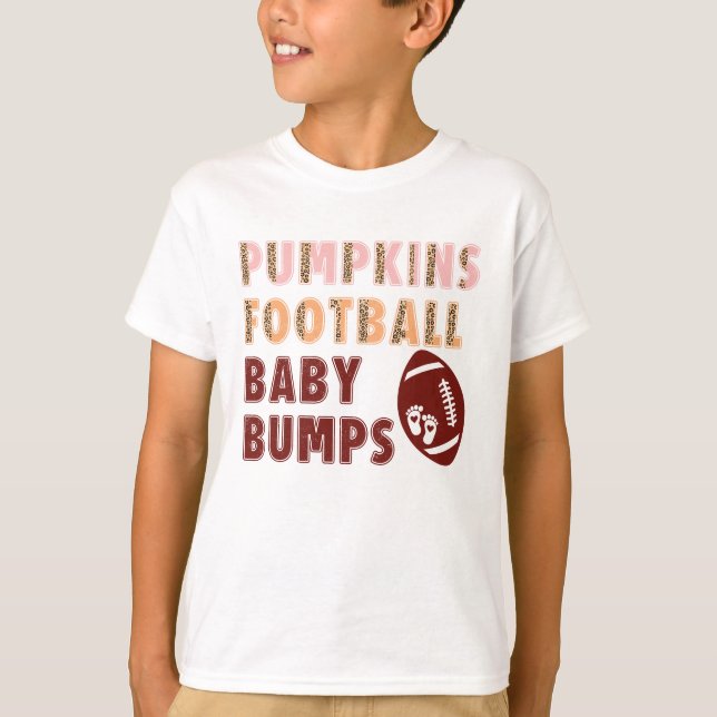T-shirt baby-bosses de football citrouille (Devant)