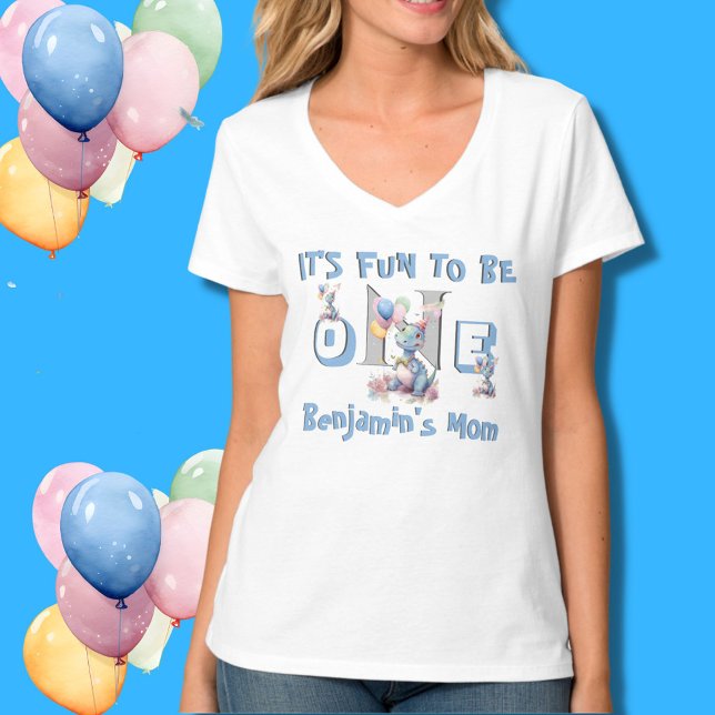 T-shirt Baby Boy' Maman Nom Un Dinosaures mignon (Créateur téléchargé)