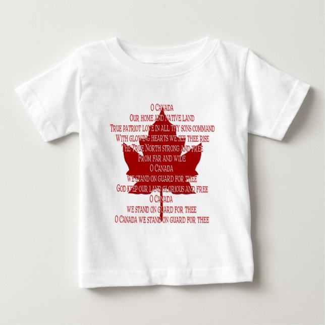T-shirt Baby Canada Hymne Souvenir Canada Tee (Devant)