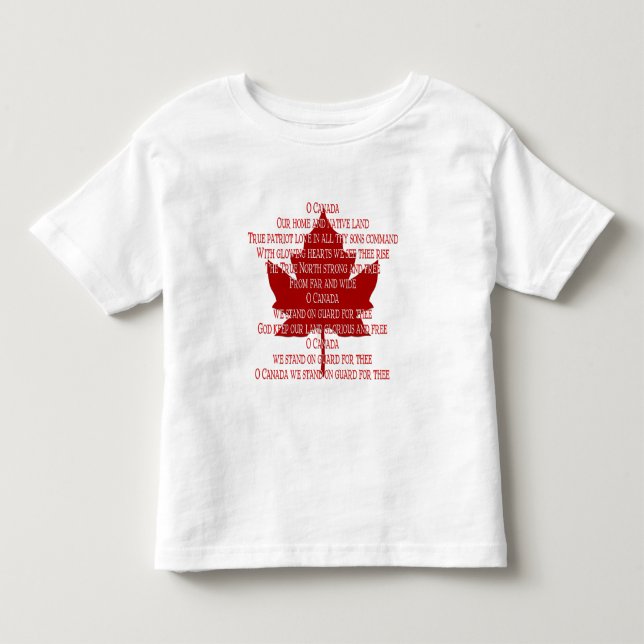 T-shirt Baby Canada Hymne Souvenir Canada Tee (Devant)