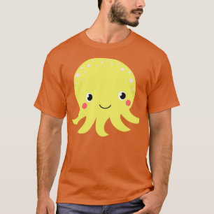 T-shirt Baby Child Yellow Gold Octopus