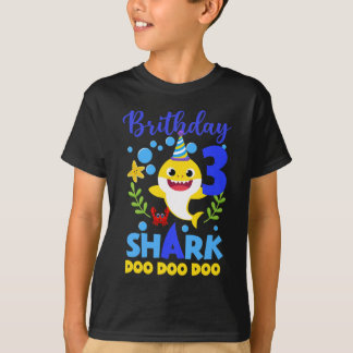 T-shirt Baby Cute Shark 2019 3ème anniversaire garçon fill