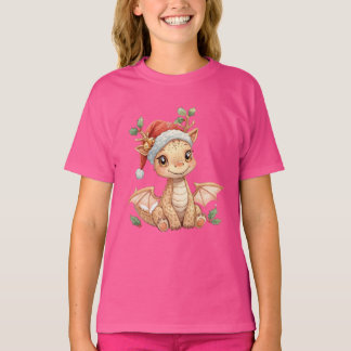 T-shirt Baby Dragon Noël – Enfants Fantastique Vacances Mi
