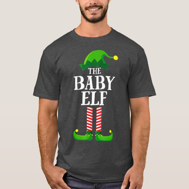 T-shirt Baby Elf Matching Famille Groupe Noël (Devant)