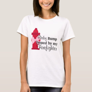 T-shirt Baby Girl Bump Issued By My Firefighter Maternity