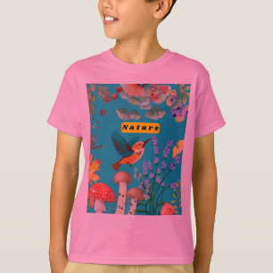 T-shirt Baby Girl Floral & Butterfly Design