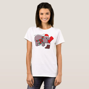 T-shirt Baby Hippo Noël Moo Deng Lover