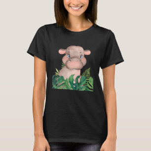 T-shirt Baby Hippopotamus Safari Jungle Animaux Garçons Fi
