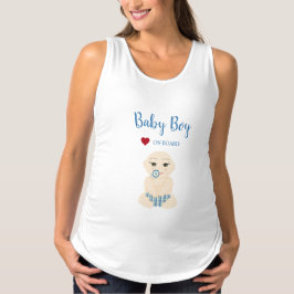 T-shirt Baby je Vais On Board Illustration in Blue Design