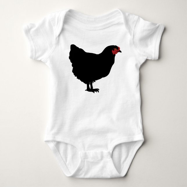T - Shirt BABY JERSEY BODYSUIT ROOSTER & A KISS (Vorderseite)