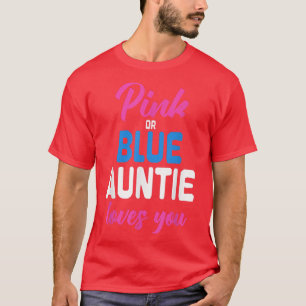 T-shirt Baby Party rose ou bleu Tante vous aime Genre Re