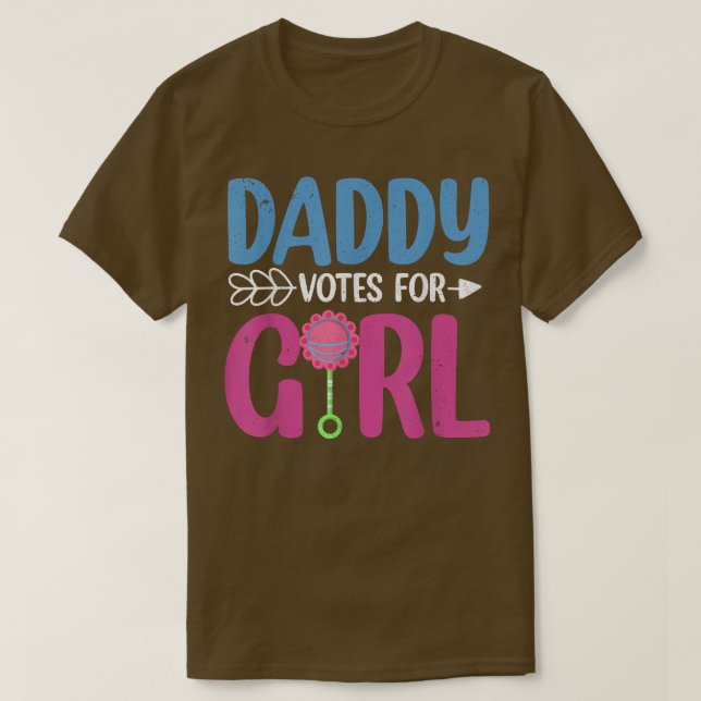 T-shirt Baby Party Team Fille Futur papa Baby shower Gend (Design devant)
