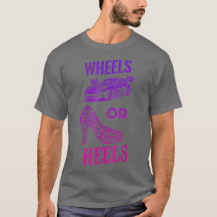 T-shirt Baby shower amusant Genre Révéler Roues ou talons