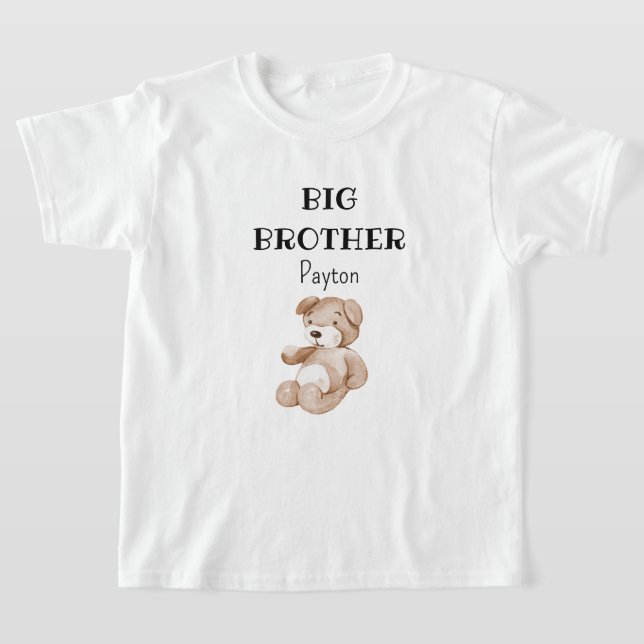 T-shirt Baby-Shower Bohème Grand Frère ou Grande Sœur (Poser)