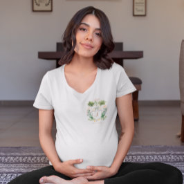T-shirt Baby shower Chic Retro Palm Springs | Maman-to-be